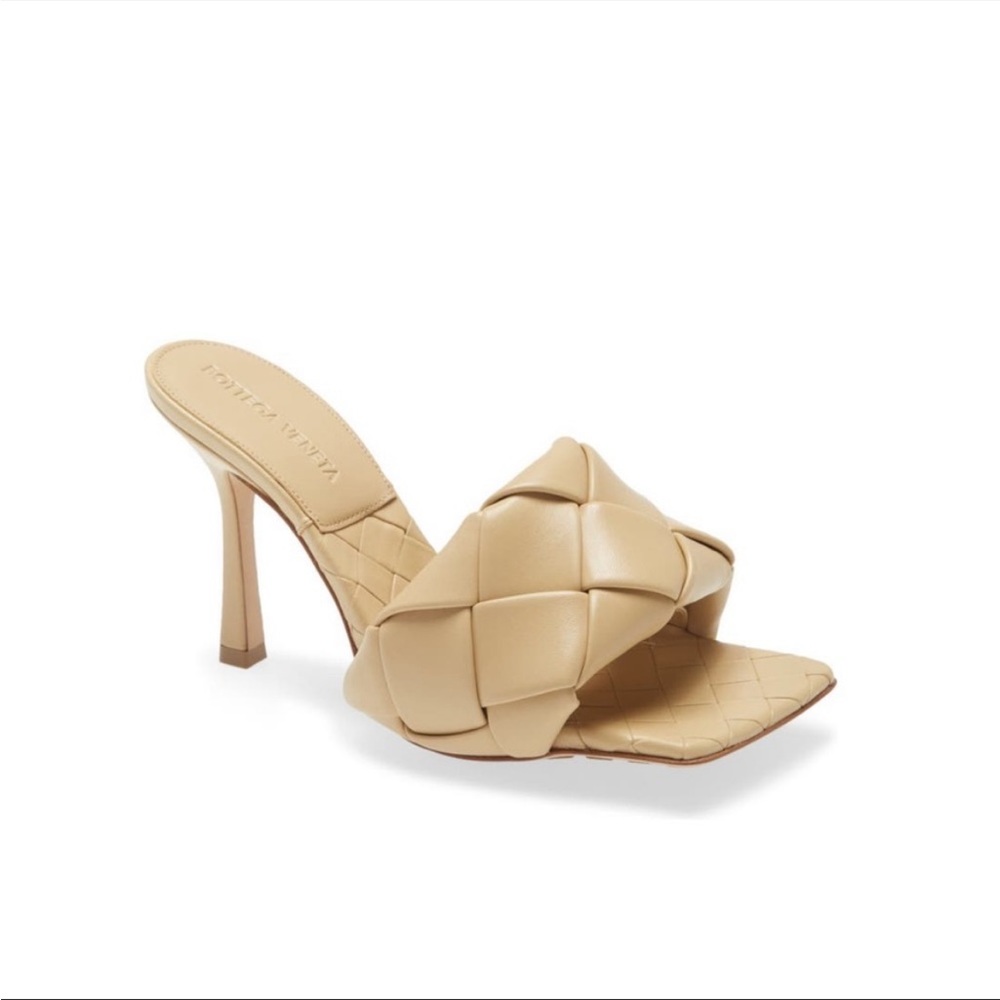 Bottega Veneta Lido Heels Sandal Maple US 9 New w/o box